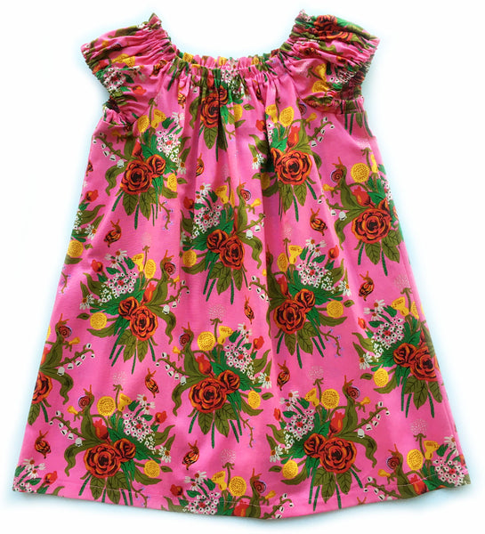 The Easy Dress - Pink Bouquet – Red Thread Design