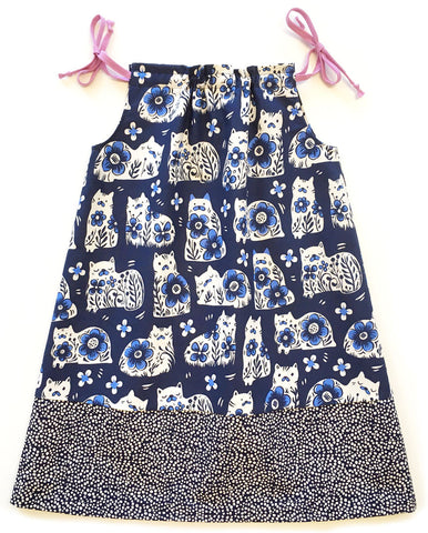 Indigo Cats Sundress converts from a dress to a top