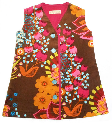 Velvet Vest Dress - Brown