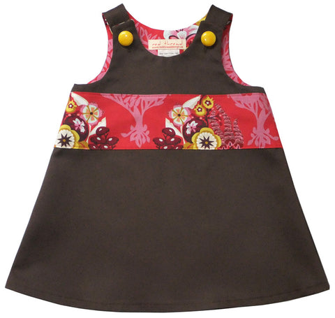 Chocolate Brown Twill Caterpillar Dress