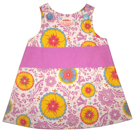 girls caterpillar dress in sunshine by Red Thread Design