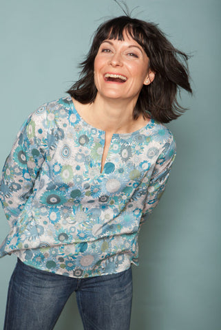 The Liberty Blouse - Blue Susanna