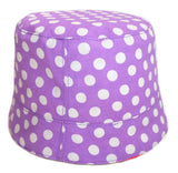 purple polka dot reversible summer hat by Red Thread Design