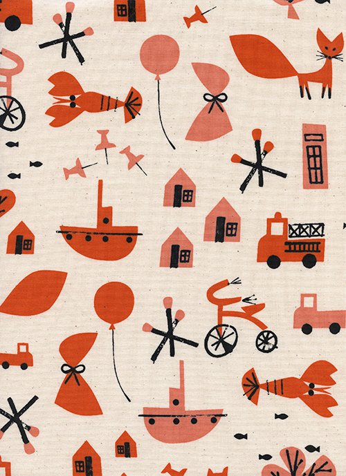 Spectacle Commotion in Natural/Red by Cotton and Steel