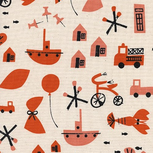 Spectacle Commotion in Natural/Red by Cotton and Steel