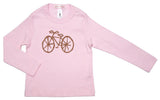 Bicycle tee, soft pink (50% OFF)