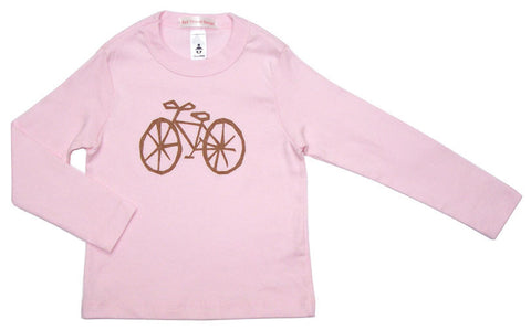 Bicycle tee, soft pink (50% OFF)