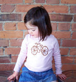 Bicycle tee, soft pink (50% OFF)