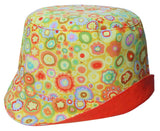 girls reversible summer hat in sunshine yellow by Red Thread Design