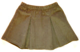 Corduroy Pleated Skirt - Chestnut (50% OFF)