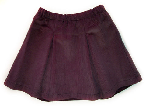 Corduroy Pleated Skirt - Chocolate Brown (50% OFF)