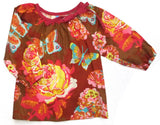 Slip-on cotton blouse - Butterflies (60% OFF, Size 5 only))