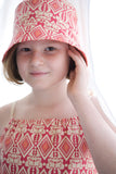 Reversible Summer Hat - Pomegranate