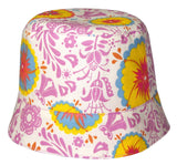 girls reversible summer hat in sunshine by Red Thread Design