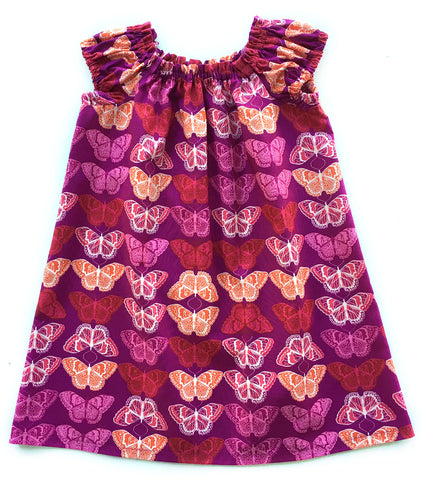 The Easy Dress - Purple Butterflies (One Left - Size 2)