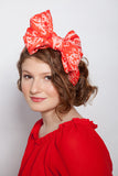 Cotton Voile Scarf in Coral