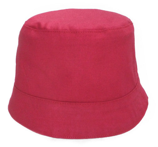 solid pink reversible girls' summer hat by Red Thread