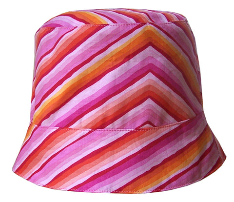 Zigzag Flowers Reversible Summer Hat (size 6-18 months only)